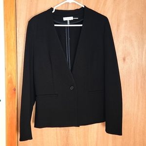 Ladies Collar-less Black Blazer from Calvin Klein
